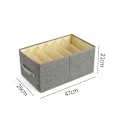 Miniatyrbillede 1 af 5: Opbevaringspose med 6 rum (grå), Skuffeskab, Foldbar, Velegnet til sko, håndtasker, tæpper, lagner, tøj