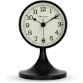 Miniatyrbilde 1 av 5: Metallisk ikke-tikkende analog alarmklokke, retro svart snooze-alarm C