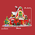 Miniatyrbild 2 av 5: Santas Julpepparkakshus Byggstenar Set, 1301 Stycken Jul Leksak Set, Perfekt Present till Pojkar och Flickor