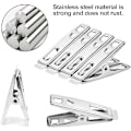 Miniatyrbilde 4 av 5: 20 stk rustfrie klesklyper i rustfritt stål, klesklyper i metall, multifunksjonelle klesklyper med