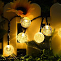 Miniatyrbilde 5 av 5: (Varmt Hvit) Utendørs Solcelle Boble Ball Lyslenke, 30 LED Lys, 8 Moduser, Egnet for Hage, Hage, Jul, E