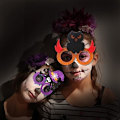 Pikkukuva 5 / 5: Halloween-lasit, hauskat karnevaalijuhlien lasit, 4 kpl, Halloween-karnevaalin naamiaisasusteisiin
