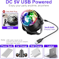Miniatyrbillede 4 af 5: Scene Lampe, Stemme Styret Diskotekugle RGB Farve Lys Party S