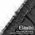 Miniatyrbilde 4 av 5: (Svart) 1 stk ensfarget polyester oversized dusjhette, sløyfe dobbeltlags gjenbrukbar dusjhette,