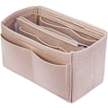 Miniatyrbillede 1 af 3: Filtet Pung Organizer, Kvinders Håndtaske i Indre Opbevaringspose med Lynlåspose (Beige) C