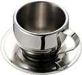 Miniatyrbillede 2 af 5: Kaffe kopper med underkop, rustfrit stål kaffekop, vintage te