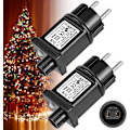 Miniatyrbilde 1 av 5: 2-delt 31V 6W LED strømforsyningstransformator, IP44 lavspenningsblinkdriveradapter med 8 moduser, timer og M