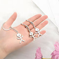 Miniatyrbillede 4 af 5: 1 stk Sjov Smiley Face Figur Keychain Tegn Sprog Finger Cu I