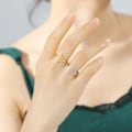 Miniatyrbilde 3 av 4: Sølvfarget rustfritt stål åpent keltisk knute justerbar åpen fingerring smykker for kvinner