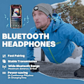 Pikkukuva 3 / 5: Bluetooth-pipohattu valolla, otsalamppuhattu kuulokkeilla ja sisäänrakennetulla kaiutinmikrofonilla, lahja miehille, naisille ja teini-ikäisille Pink