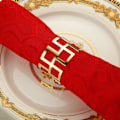 Miniatyrbild 4 av 5: 12 Tomma Metallservettringar, Servett Spänne Dekorationer, Lämpliga för Bröllop Jul Thanksgiving Party Bord Dekoration J