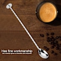 Miniatyrbillede 3 af 5: Rund håndtag cocktail ske drikke kaffe bartender værktøj rustfrit stål lang