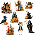 Pikkukuva 1 / 5: 2024 Halloween-kurpitsan aaveen linna korppilinnun pelätin seinätarra P