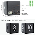 Miniatyrbilde 2 av 5: Rubiks kube timer - svart, 1-3-5-10 minutter