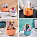 Miniatyrbillede 3 af 5: 360° roterende makeup-arrangør til kosmetik, smykker til toiletbord, soveværelse, kontorartikler, opbevaring