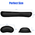 Miniatyrbillede 5 af 5: Upgrade Enlarge Gel Memory Foam Set Keyboard Wrist Rest Pad, Mous