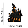 Miniatyrbillede 2 af 4: 15 stk. Halloween-tema broderede klæbemærker, hekse-patches, broderede computermærker, flagermus, H