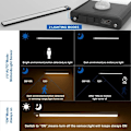 Miniatyrbillede 3 af 5: 2 stk. LED-skablampe, 40 cm, trådløs, USB-genopladelig, magnetiseret, bevægelsessensor, 3 lystilstande, bærbar, skabbelysning, varmt hvidt 3000K, sort