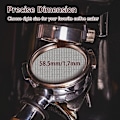 Miniatyrbild 5 av 5: 558mm espressoskärm, återanvändbar 1,7mm tjock 150μM rostfritt stål espressoskärm (2-pack)