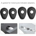 Miniatyrbillede 3 af 5: Motorcykel Blinklys Adapterplader, 4 stk. Blinklyspakning Blinklys Tætningspackning Trim, Motorcykel Blinklys Adapter Adapterplader til Y