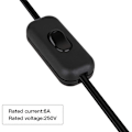 Miniatyrbillede 4 af 5: 5 stk. 6 Ampere Lampe Torpedo Switch Rocker, AC 250V Sort Ledningsudskiftning (Sort)