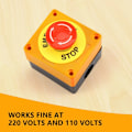 Miniatyrbild 3 av 5: 2 st Röda Svamp Nödstopp Avstängningsknapp No Nc 22Mm Cnc Gecko