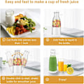 Miniatyrbillede 3 af 4: 380ml Bærbar Elektrisk Mini Blender Juicer Kop 6 Blade til Smoothie