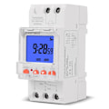 Miniatyrbillede 3 af 5: TM928SBKL Anden Kontrol Stor Skærm Display Udskifteligt Batteri Skinne Timer Switch Baggrundsbelysning-85-265V 30A