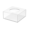 Miniatyrbillede 1 af 5: Akryl Kage Display Bræt Firkantet Bakke Genopfyldelig Base DIY til Fødselsdag Bryllup Fest Display 15X15X10cm