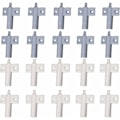 Miniatyrbilde 1 av 5: 20 stk. kjøkkendørdemperbufferdemper skuff høy styrke resirkulerbart ABS-materiale reduserer støy for kontor/skap/skuffer og dører (hvit + grå)
