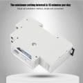 Miniatyrbild 5 av 5: Rail Time Switch Intelligent DIN Rail Timing Control Switch TM610C 220V Timer Relay för gatubelysning