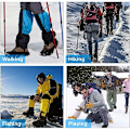 Miniatyrbilde 4 av 5: Traksjonspigger, Is- og Snøgrep, Brodder for Fottøy med Rustfrie Stålpigger for Gåing, Jogging, Klatring, Hiking på Snø og Is, Oransje XL