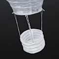 Miniatyrbillede 5 af 5: 12 tommer varmluftsballon lampeskærm papir lanterne bryllup fest dekoration loftlampe, hvid regnbue