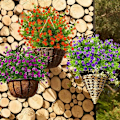 Miniatyrbild 5 av 5: Konstgjorda konstblommor, 4-pack konstgjorda eukalyptus UV-resistenta gröna buskar växter inomhus utomhus hängande planterare hem trädgård dekor (P