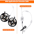 Miniatyrbillede 3 af 5: LED-strimmelforbindelsessæt, 2 stk. 4-polet LED-strimmelsplitter 1 til 2 splitterkabel 4-polet stik til RGB LED-strimmel 5050 3528 2835 DIY-tilbehør