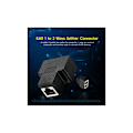 Miniatyrbillede 2 af 5: RJ45 Splitter Stikkontakter Adapter 1 til 2 Ethernet Splitter Kobling Dobbelt Stikkontakt Interface Kontakt Modulær Stik Tilslut Netværk LAN Internet Cat5 Cat
