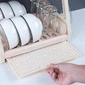 Miniatyrbillede 3 af 5: Dobbeltlags køkkenopvaskestativ opbevaringskurv med spisepindsbur opbevaringshylde, tørrestativ, dræning, A