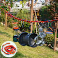 Miniatyrbilde 1 av 5: Fargerik teltstropp Utendørsutstyr Lampe Dekorativ Henge Camping Klesline Flettet Stropp Multifunksjonell