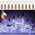 Miniatyrbild 1 av 5: Vinflaska Ljus med Korkpropp 10 Pack med 20 LED Flaska Strängljus Fairy Lights Stämningsljus Koppartråd Vinflaska, Batteridriven