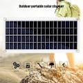 Miniatyrbillede 4 af 5: 15W solcellepanel 12-18V solcellepanel til telefon RV bil MP3 PAD oplader udendørs batteri A