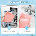 Miniatyrbild 4 av 5: 2-pack Långkokare Foder - Återanvändbar Delare Spishäll, Silikon Bakform 6 Liter (Grå + Rosa)