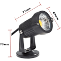 Pikkukuva 3 / 5: 4 kpl COB LED-pistevalaisimia 5W 220V Säädettävät Puutarhavalaisimet Ulkovalaistus Puutarha Terassi (Lämmin Valkoinen)