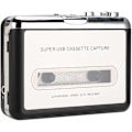 Miniatyrbilde 4 av 5: Stereo kassettspiller, bærbar Walkman kassettspiller, bærbare hodetelefoner for datamaskin