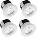 Miniatyrbillede 1 af 5: Mini Varmt Hvid 3W Indbyggede LED-Spots - Sæt af 4 - Til Vitriner og Nummerpladebelysning