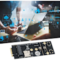 Pikkukuva 2 / 5: M.2(NGFF) Key B -sovitin SIM-paikalla 3G/4G/5G-moduulille, tukee NANO SIM -korttia ja 3042/3052 tyyppistä M.2 Key B -korttikokoa
