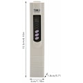 Miniatyrbild 2 av 5: TDS-testare Multifunktionell Digitalmätare, Professionell Vattenkvalitetstestare Renhetstestare 0-9990ppm Mätningsområde Mätare med LCD-display för Kran W