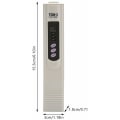 Pikkukuva 2 / 5: TDS-mittari, monitoiminen digitaalinen mittari, ammatillinen vedenlaadun testaaja, puhtausmittari, 0-9990 ppm:n mittausalue, LCD-näytöllä varustettu mittari hanavedelle