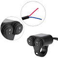 Miniatyrbilde 2 av 4: Motorsykkel Bremslysknapp Vinkel Dobbel Kontroll Knapp Styreswitch For Frontlys Bryter Fare