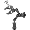 Pikkukuva 1 / 5: 7 tuuman nivelletty taivutettava Magic Arm - Super Clamp - säädettävä kiinnitysklipsi 1/4 ja 3/8 tuuman kierteillä kameramonitorille/LCD-monitorille/Led L