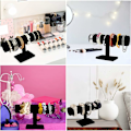 Miniatyrbillede 5 af 5: Sort Fløjl T-Bar Armbånds Smykke Display Stativ (2 Pak) - Fremvis Hjemme Organiser Holder Stativ Til Smykker, Ure, Halskæder Og Armbånd